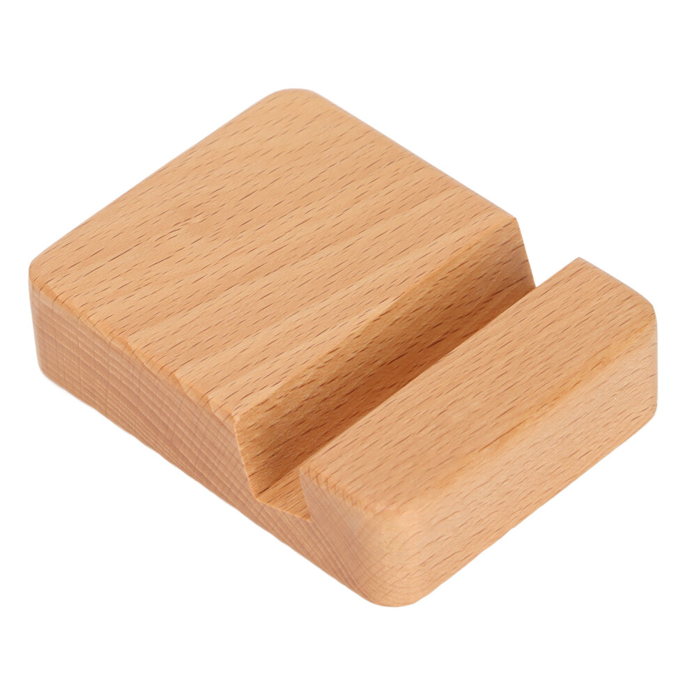 Wooden Cell Phone Stand Universal Desktop Holder Portable Durable Wood Finish 6921357947692