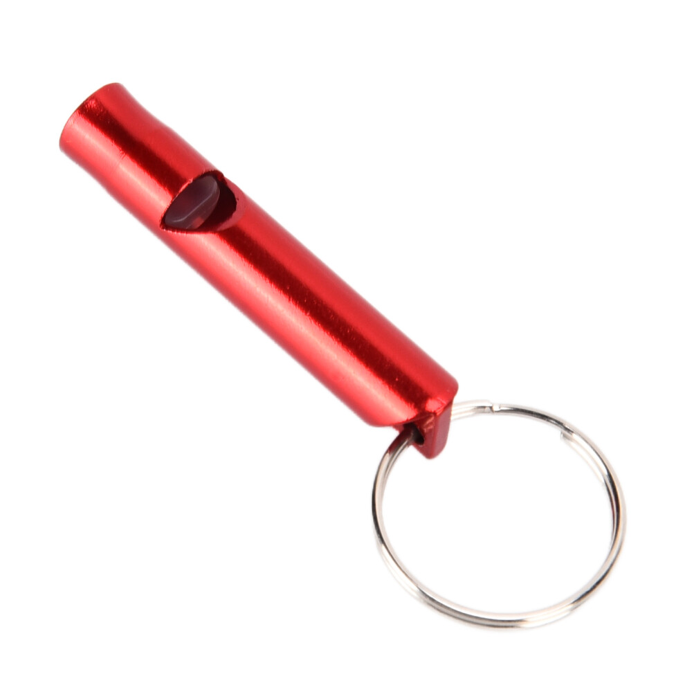 Red Emergency Survival Whistle Aluminium Alloy Rescue For Camping Hiking Outdoors
