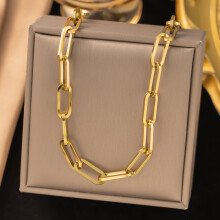 (Style 10) This non-fading, elegant necklace is exquisite, versatile and fashionable. It is a stainless steel collarbone chain from a manufacturer