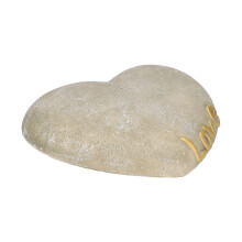 Pet Memorial Heart-Shaped Resin Gravestone - 21x19cm Garden Tombstone