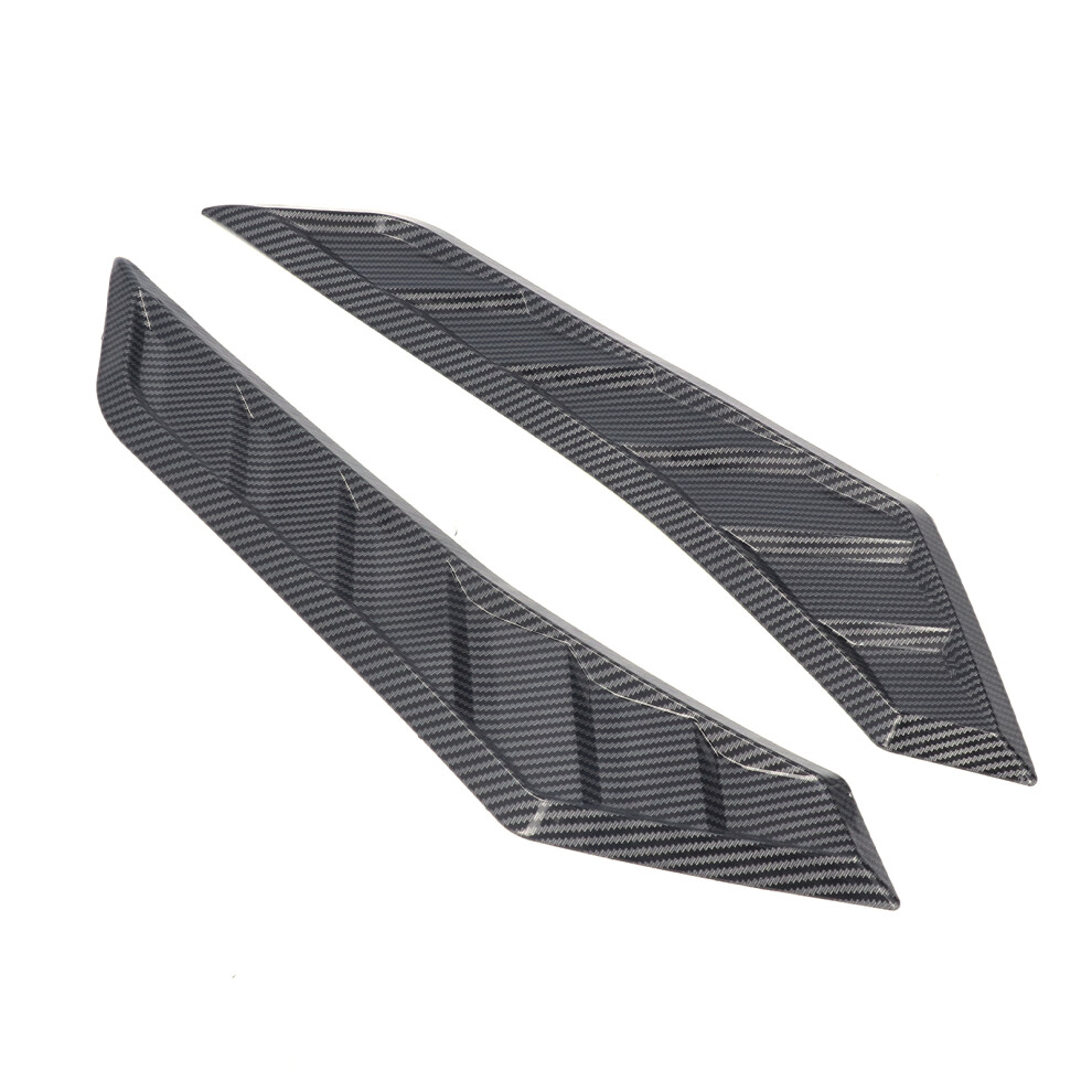 2 Pcs Carbon Fiber Style Rubber Hood Vents Cover Universal For Car 3371357948718
