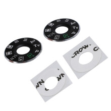 (As show, One size) 2 Turntable Top Cover Buttons for 6D Mode Dial Turntable SMD Label Nameplate with Adhesive