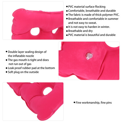 Modello: Cuscino gonfiabile 48x48cm rosso rosa Cappuccio: N/A 2