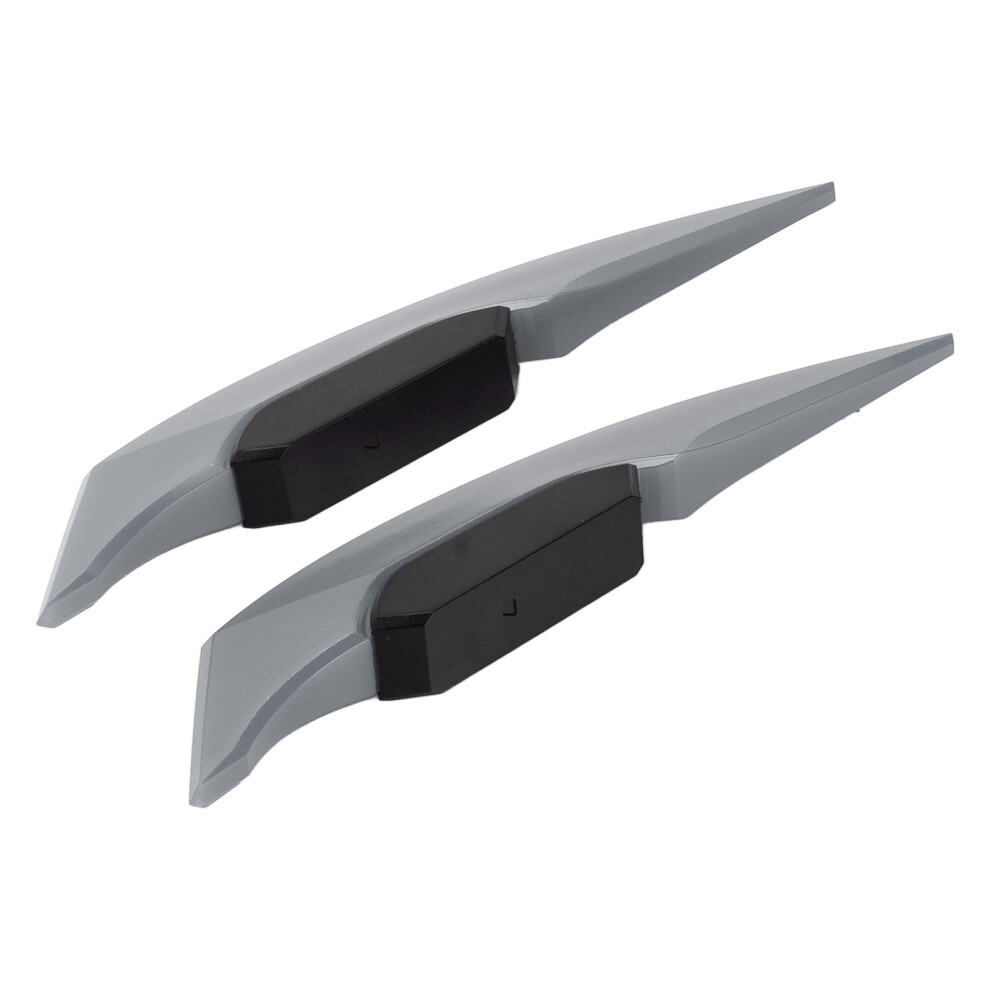 Pair Motorcycle Winglets Abs Universal Fit For Electric Bike Atv Utv Gray 4601357952873