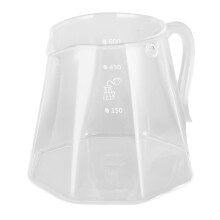 Tazza di vetro da 600 ml per caffè filtrato a mano con beccuccio trasparente