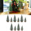 10Pcs Weihnachten Kiefer Baum Decor Set 11