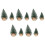 10Pcs Weihnachten Kiefer Baum Decor Set 8