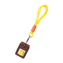 Portable Wooden Stress Relief Keychain Tactual Feedback-yellow