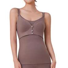 Warm Winter Nursing Tank Top For Maternity-Coffee color XL