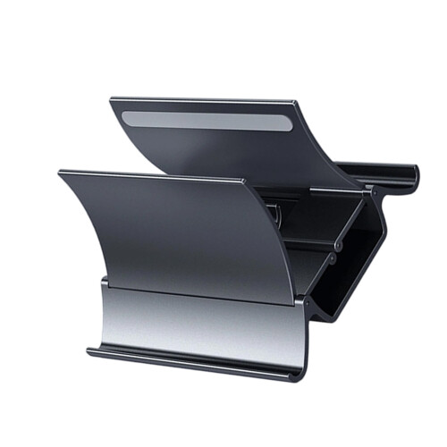 Auto Adjusting Vertical Laptop Stand NonSlip Silicone Base-grey