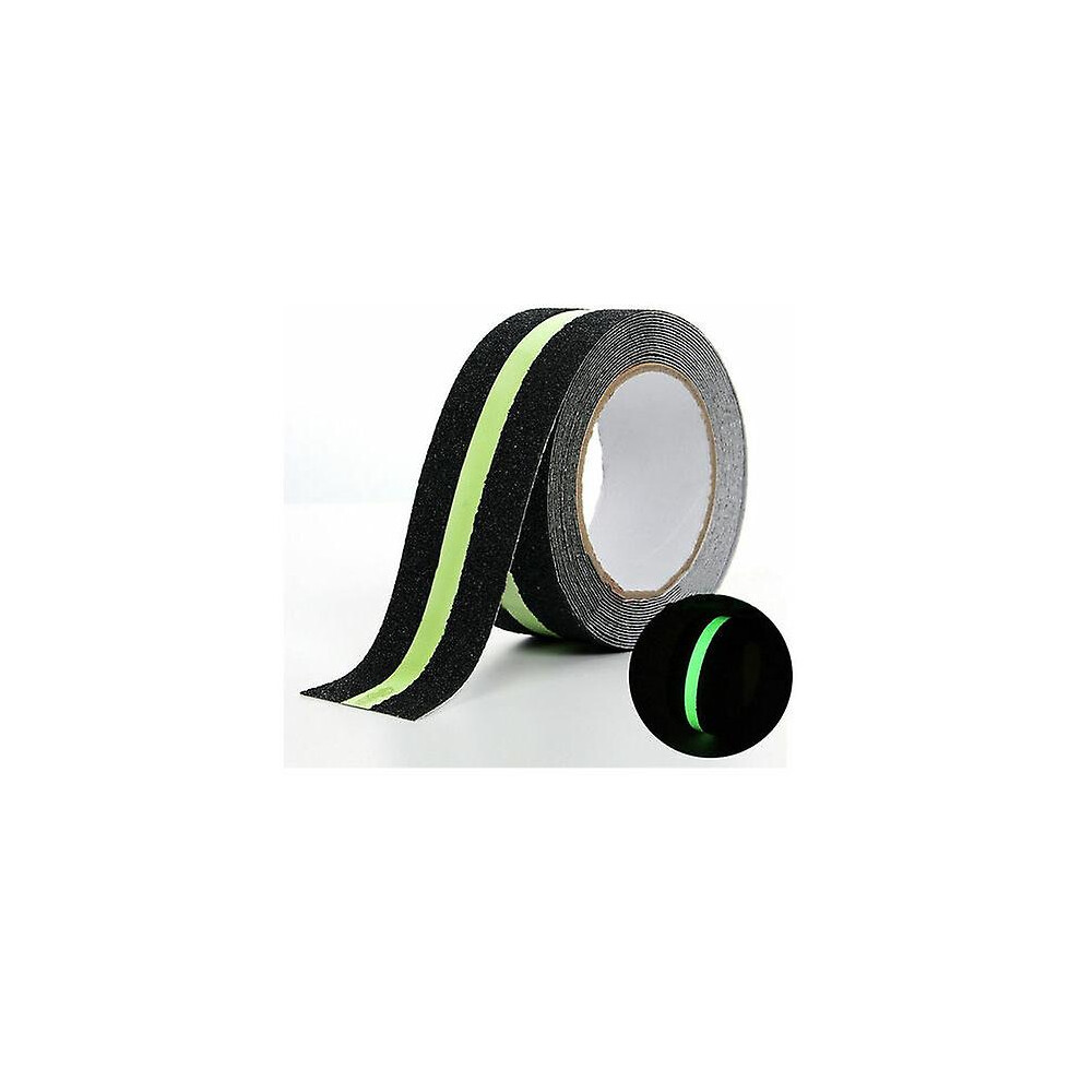 Kikidex (As Show, One Size) Frosted Pvc Anti-Slip Tape, Extremely Sticky Luminous Anti-Slip Tape, For Indoor And Outdoor Stair Treads, 5Cm 5M, Green - Green