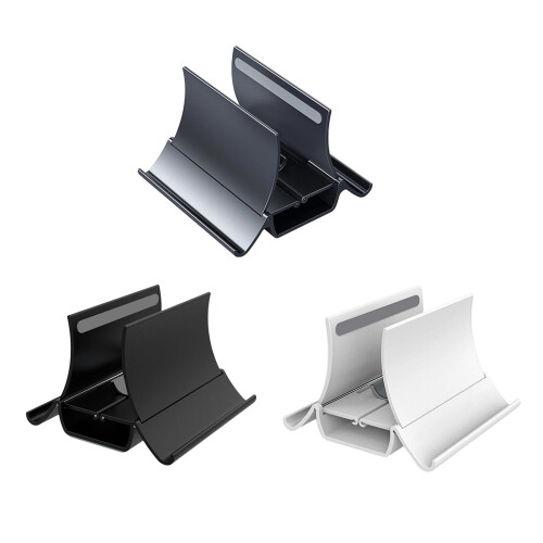 Auto Adjusting Vertical Laptop Stand NonSlip Silicone Base-grey 1