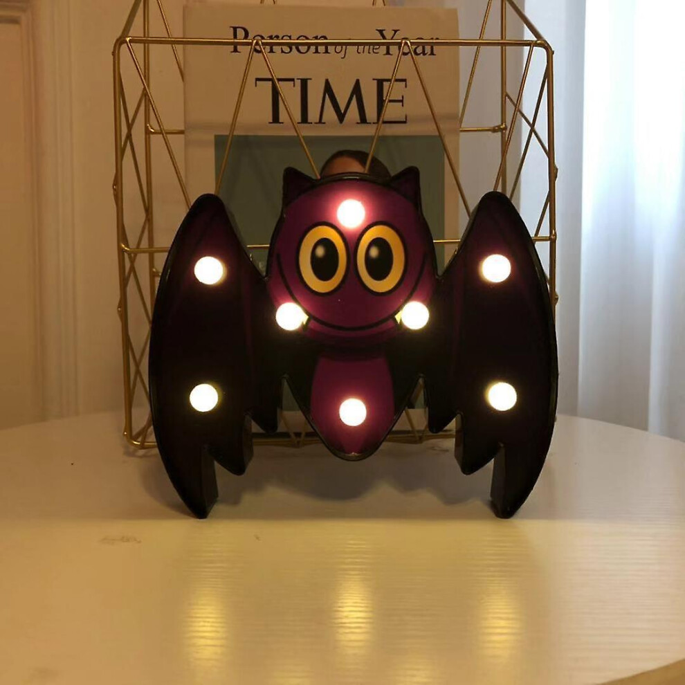 Kikidex (As Show, One Size) Halloween Decorative Lights Led Bat Night Lights Halloween Party Props Home Bar Table Lamp Decorations