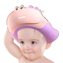 Baby Hair Washing Visor Soft Bathing Hat For 0-9 Years Eye And Ear Protection Shampoo Protection Shield Pink