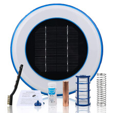 Solar Pool Ionizer - Copper Silver Ion Cleaner for Above-Ground Fresh-Salt Water Pools, 35,000 Gallons, Pool Clarifier