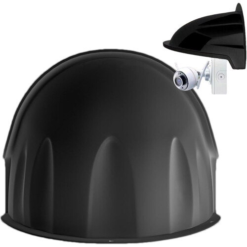 Security Camera Rain Cover Dust-Proof Sunshade Wall-Mount Protector Model D Black 1