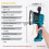 Tile Vibration Tool 20V Wireless Tiler Vibrator, 6 Speed, Automatic Tile Leveling, Absorb Power Tool For 18V Battery 4