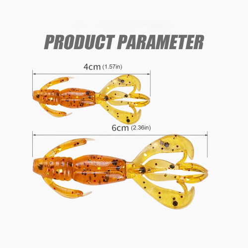 15 Lose leistungsstarke schwimmende Garnelenköder,-Weinrot 4cm 2