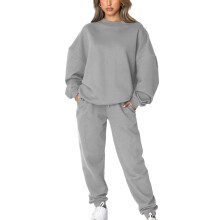 2-teiliges Damen-Outfit, Sweatsuit, übergroßes-Gray M