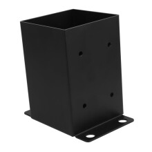 Sturdy Wood Pavilion Column Base Post Bracket Heavy Duty Black Steel Fence Post Support 4x4 Deck Railing Anchor