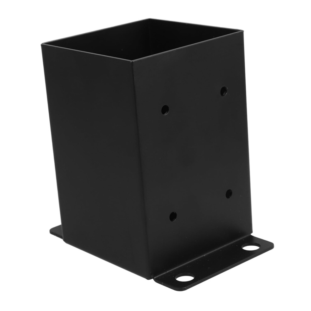 Sturdy Wood Pavilion Column Base Post Bracket Heavy Duty Black Steel Fence Post Support 4X4 Deck Railing Anchor 9339159994047