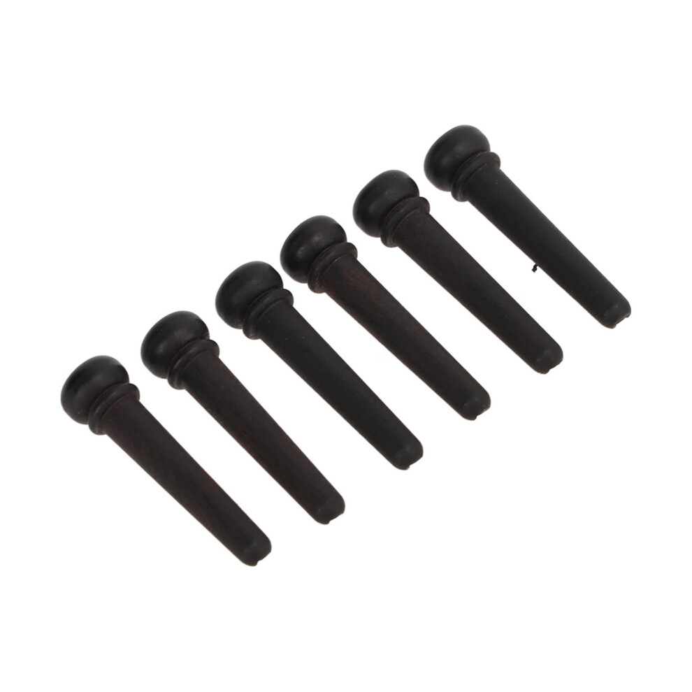 6Pcs Black Wood Guitar Bridge Pegs Replacement Parts Accessories-image-OPC-PMR52QW-NEW