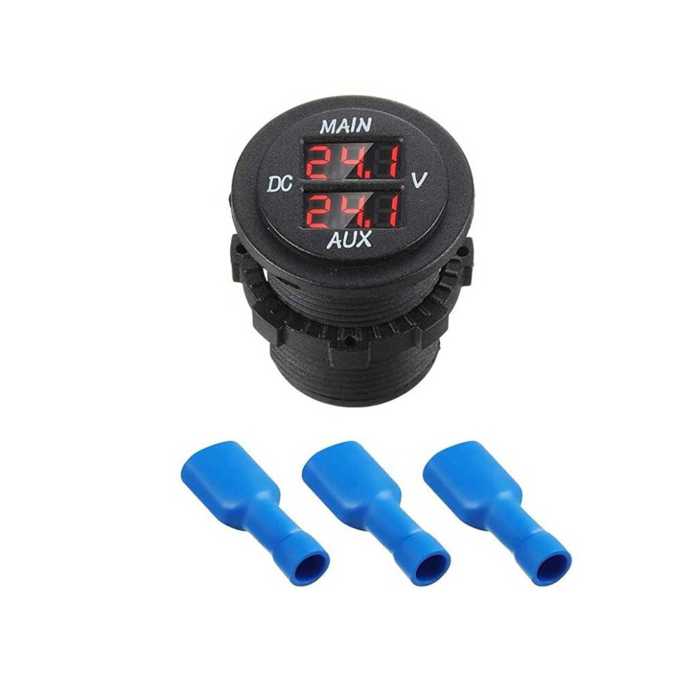 Car Voltage Test Meter Digital Voltmeter Round Volt Meters Gauge for