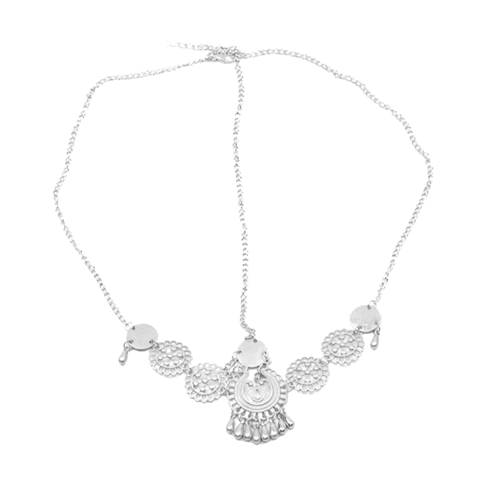 (Antique Silver) Female Ethnic Head Chain Hair Accessories Headband Jewelry Wedding-image-OPC-PMR55PR-NEW