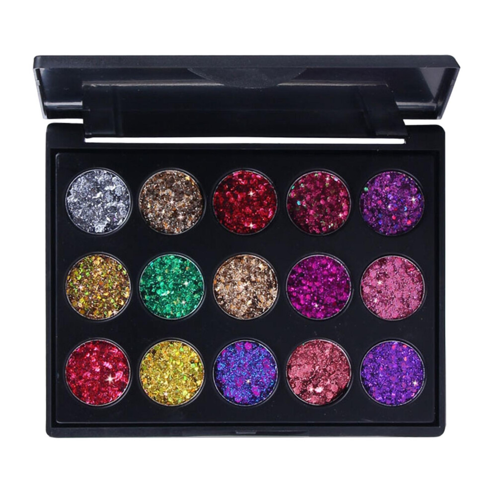 (Type 2) Dazzling 15 Color Eye Shadow Palette Sparkling Looks-image-OPC-PMR55Y9-NEW