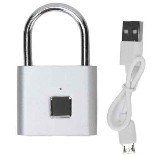 Cadenas à empreinte digitale USB 3,7 V 500 mA argent 1