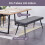 AINPECCA Dining Room Bench Long Seating Chair PU Dark Grey 6