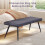 AINPECCA Dining Room Bench Long Seating Chair PU Dark Grey 7