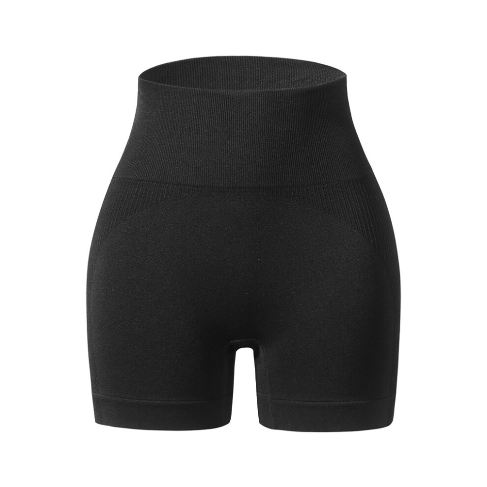 (Black, M) Seamless Women Yoga Shorts Booty Short Leggings High Waist Sportswear-image-OPC-PMR5B6J-NEW