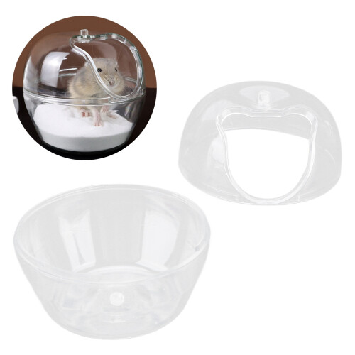 Mini Transparent Hamster Sand Bathtub Apple Shape Dual Use Plastic