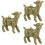 3Stk Mini Schaf Statue Messing Figur Skulptur Dekoartikel 6