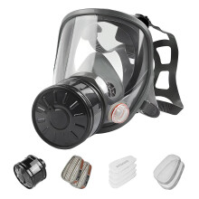 (As Shown, One Size) Full Face Mask, Mask Nuclear And , With 40mm Activated Carbon Filter, Reusable