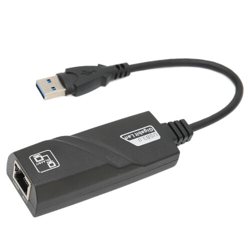 1000Mbps Ethernet Adapter USB 3.0 Wired Gigabit Card Black 2