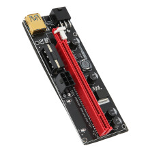 PCIE Riser Adapter with 6P Power Interface, PCB Extension Cord for Graphics Cards