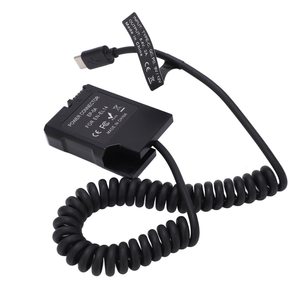 Type C Power Adapter & Enel14 Dummy Battery For Nikon D5600 D5500 Dslr Cameras 4301357960228