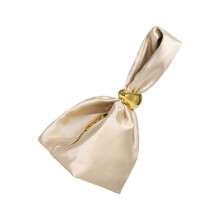 Modern Geometric Zipper Top Handbag Wrinkle Resistant-Champagne