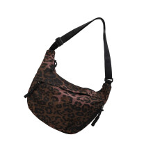 Halbmondtasche für Damen, Canvas-Umhängetaschen, modische-Kaffee
