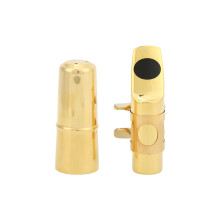 Metal Saxophone Mouthpiece Kit for Alto Sax, No.6 Size, Golden