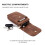 PU Leather Crossbody Bag Phone Wallet Multi Pocket-Camel 7
