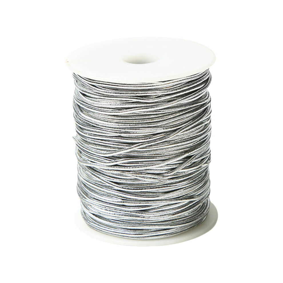 Braiding Rope Metallic Stretch Cord Gold Elastic-Silver 2mm-image-OPC-PMR5NN8-NEW