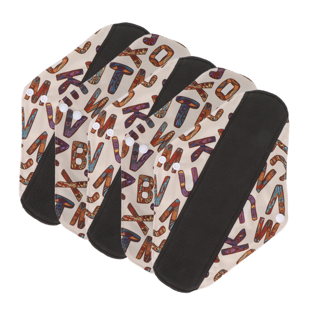 Washable Bamboo Charcoal Menstrual Pad 20x30cm Reusable Sanitary Napkin