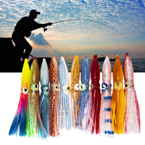 20Pcs Big Octopuses Skirt Trolling Lure Octopuses Squids Skirts 1