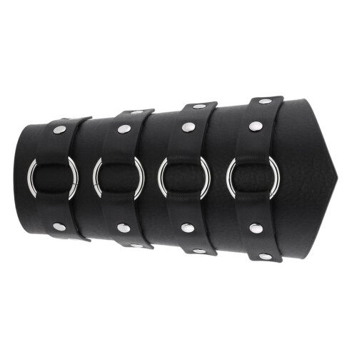 Medieval PU Wrist Guards Comfort & Protection for-Black