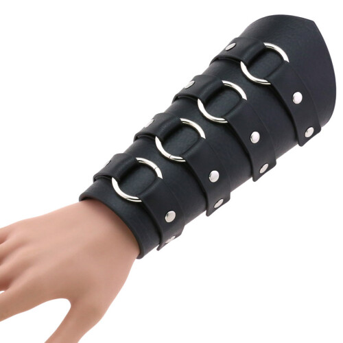 Medieval PU Wrist Guards Comfort & Protection for-Black 2