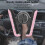 Supporto per telefono da auto rosa ABS+Rhinestone 6