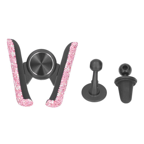 Supporto per telefono da auto rosa ABS+Rhinestone 1